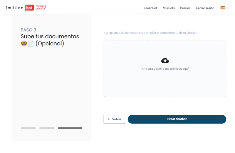 Paso 4 - Subir documentos