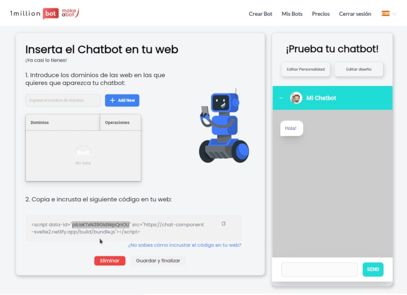 Paso 5 - Código de integración